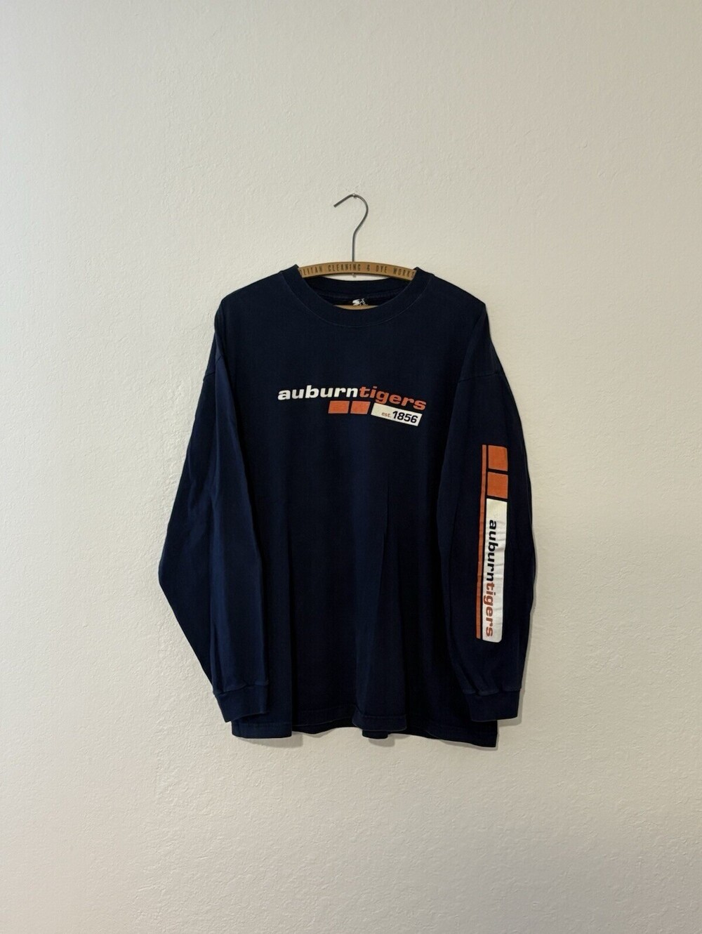 Vintage Auburn Tigers Long Sleeve T Shirt 90’s Starter Made In USA Size Large